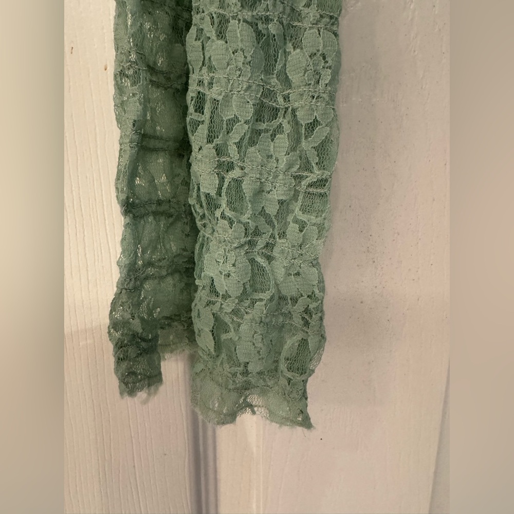 Free People FP One Madison Women’s Blouse Top Mint Cameo Green Lace Size Small - Picture 9 of 14
